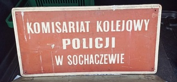 Tablica Komisariat Kolejowy Policji w Sochaczewie