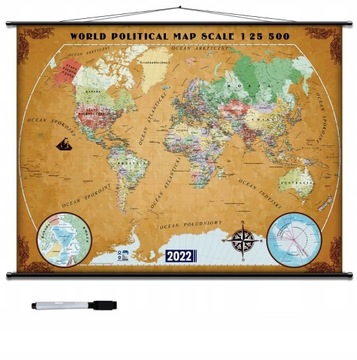 Mapa Świata Ścienna 160x120cm XXL World Map