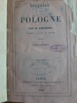 Zieliński M. Histoire de Pologne, Paris 1830