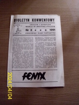 biuletyn konwentowy nr 3. 1991 r Fantastyka