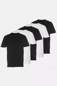 T- shirt 5- pack Denim project,Black&White,L