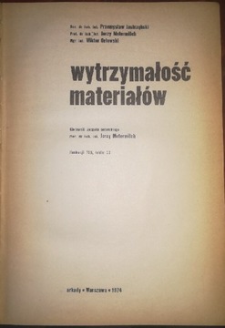 Wytrzymałość materiałów Przemysław Jastrzębski