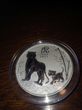 Tiger 2 oz srebro Lunar III