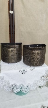 Orientalne lampiony metalowe zestaw dwóch sztuk 