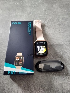 Nowy Smart Watch Colmi P81 w kolorze złotym
