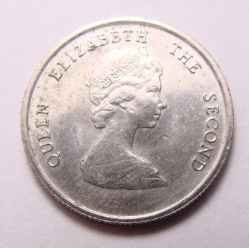 Karaiby 10 cents 1986 r. Statek PIĘKNA!