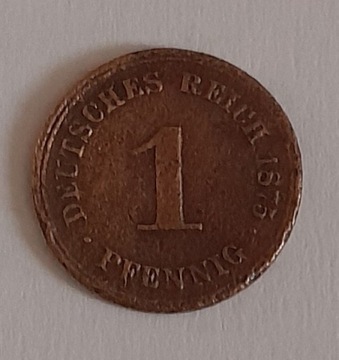 MONETA 1 PFENNIG 1875 NIEMCY (A)