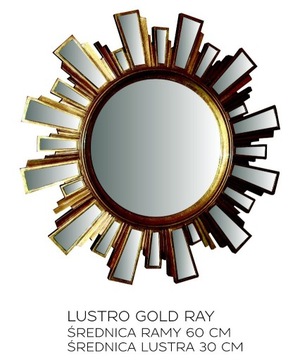 LUSTRO okrągłe: "GOLD RAY"