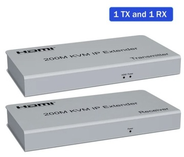 Przedłużacz HDMI KVM extender ethernet HD 1080p