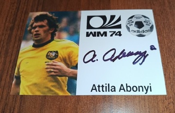 Atilla Abonyi autograf, uczestnik MŚ 