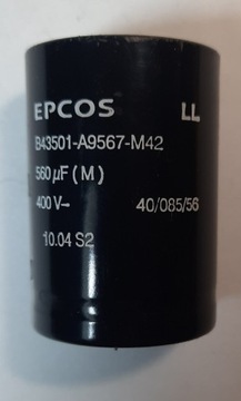 Kondensatory EPCOS 560uF 400V LL