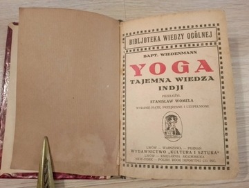 Yoga tajemna wiedza Indji. Wiedenmann.