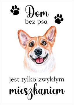 Plakat Dom bez psa jest tylko zwykłym mieszkaniem