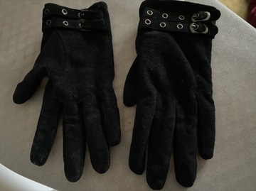 Rękawiczki zamszowe czarne kapp ahl