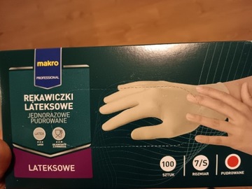 Nowe rękawiczki lateksowe rozmiar S