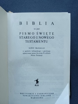 Pismo Święte Starego i Nowego Testamentu.