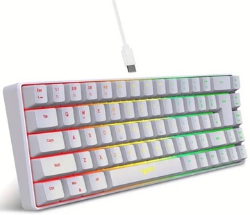 Biała klawiatura RGB