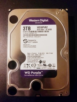Dysk twardy 3TB HDD WD Purple 3,5"
