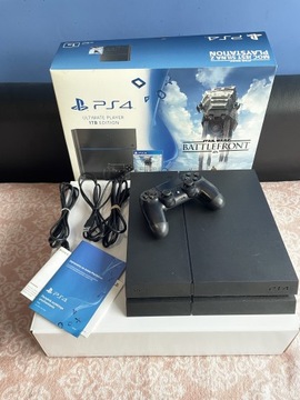 Konsola PlayStation 4- 1TB , Pad +kable+pudełko 