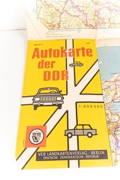Autokarte der DDR Mapa
