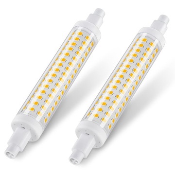 DiCUNO R7s LED 118mm, żarówki LED R7s 10W, ciepła