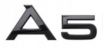 Emblemat Logo Tył Audi A5 Black Edition Czarny Połysk Szybki Montaż 