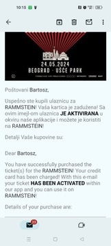 Rammstein bilety 