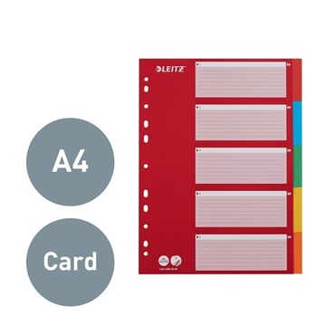 Przekładki Leitz A4 wielokolorowe 5-częściowe