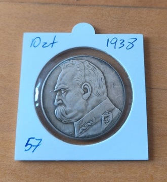 10 zl zlotych 1938 J. Pilsudski