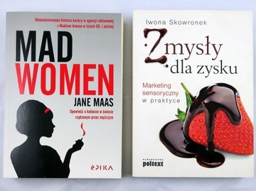 2 książki marketing: Zmysły dla zysku, Mad Woman