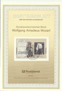Niemcy 1991 - Muzyka, Mozart