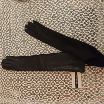 Długie rękawiczki rozmiar M Czarne