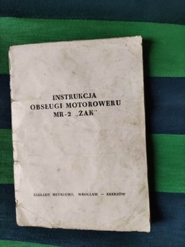 Instrukcja obsługi motoroweru MR2 ŻAK orginał