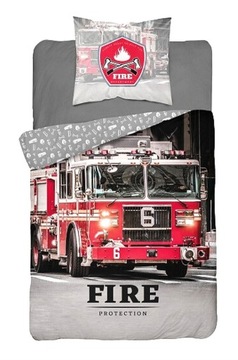 Pościel Straż Pożarna Fire Brigade 160x200 + 70x80 Bawełna 100%
