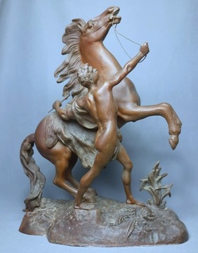 Duża Figura Marly Horses Koń Cynkal wg Coustou