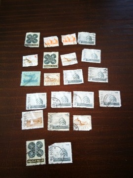 Stare znaczki pocztowe używane. 