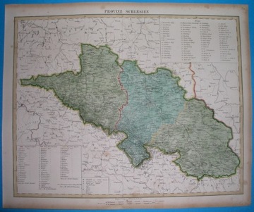 1853 MAPA ŚLĄSK WROCŁAW KATOWICE BYTOM GŁOGÓW NYSA