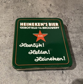 Kolekcjonerskie pudełko metalowe firmy Heineken