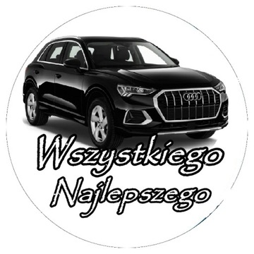 OPŁATEK NA TORT URODZINY AUDI AUTO 30 40 50 LOGO