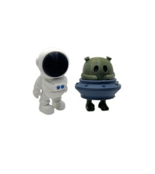 ZESTAW Figurka Brelok Do Kluczy Kosmonauta UFO