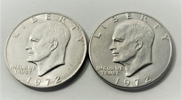 1 dolar 1972 bzm + D one dollar Eisehower stan !