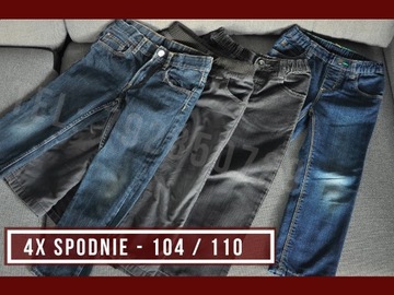  4x Rozmiar 104 - Jeansy Denim dżinsy jeans 