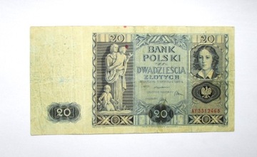 20 Złotych 1936 r.  seria AY