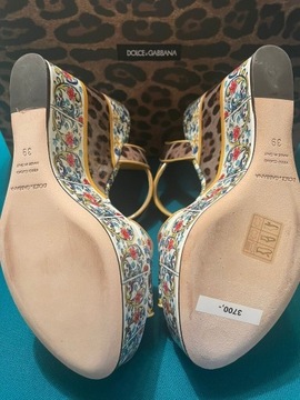 Buty sandały na koturnie Dolce&Gabbana r.39