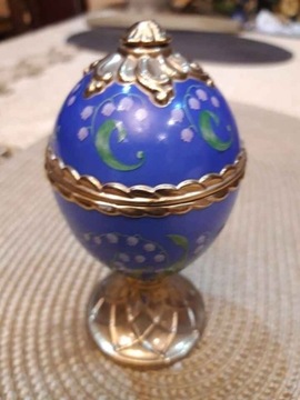 40. Jajko FABERGE z porcelany- pozytywka