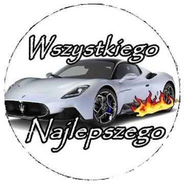 OPŁATEK NA TORT MASERATI AUTO LOGO ZNAK 18 30 40 