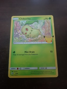 Karta Pokemon McDonald's 25 Chikorita HOLO 2/25