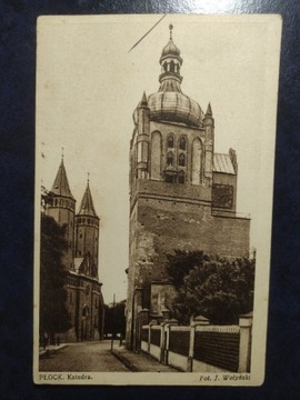 Pocztówka Płock dzwonnica katedralna