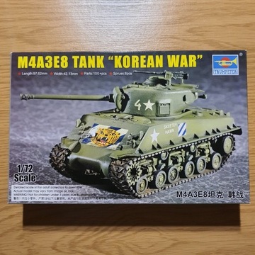 Trumpeter 1:72 M4A3E8 Tank, NOWY