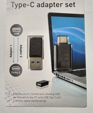 Adapter USB A do USB C zestaw 2szt wersja USB 3.1